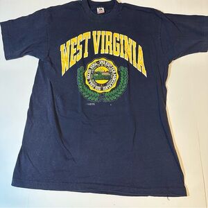 Vintage 90s West Virginia University Shirt Single Stitch College Usa Made